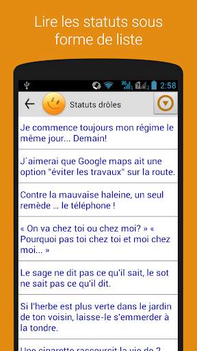 Statuts-Phrases à tout faire screenshot 2