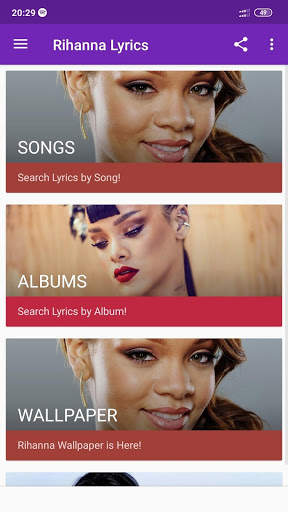 Rihanna Lyrics screenshot 2