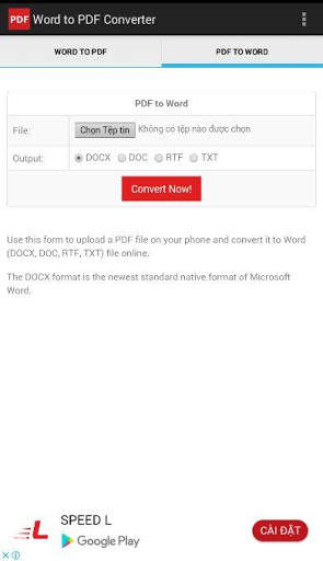 Converter Word To Free PDF Application screenshot 4