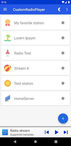 CustomRadioPlayer - Basic URL-RadioStream App screenshot 1