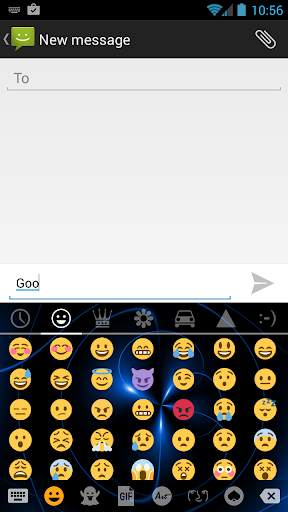 Spheres Blue Emoji Keyboard screenshot 3