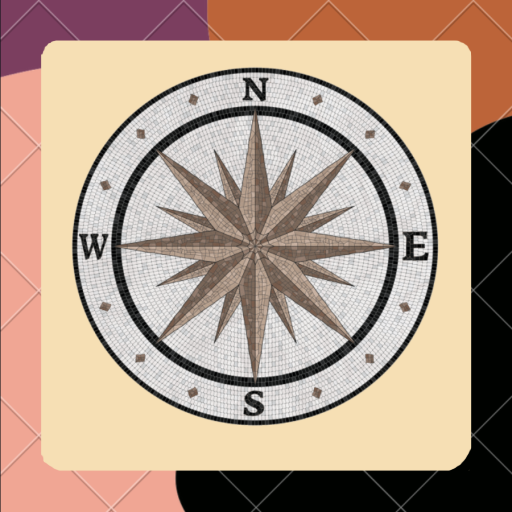Compass and degrees simple and light icon