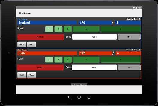Cricket Scorer screenshot 4