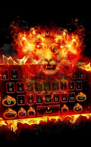 Flame Lion Keyboard Theme screenshot 1
