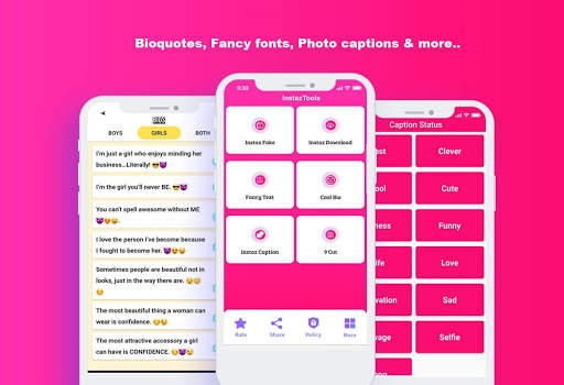 Cool Bio Quote Ideas, Fancy Fonts & Photo Captions screenshot 2
