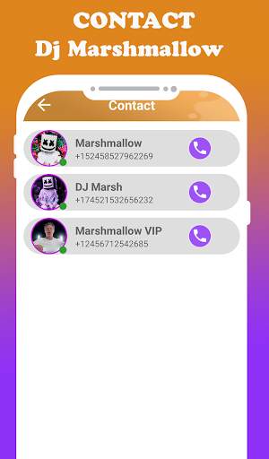 fake call and chat live from Marshmello Prank screenshot 7