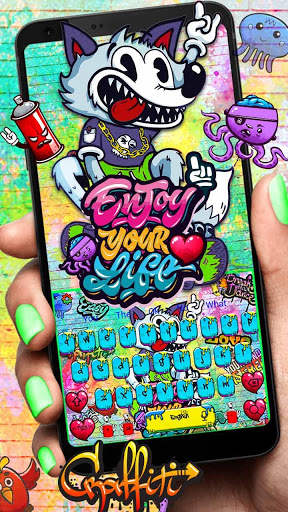 Graffiti Monkey Keyboard Theme screenshot 1