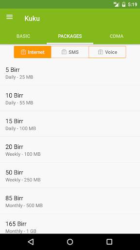 Ethio Telecom App screenshot 2