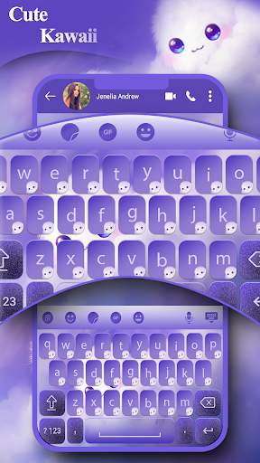 Cute Kawaii Keyboard Theme 3 تصوير الشاشة