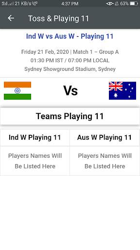 Women's Cricket Live Score App screenshot 2