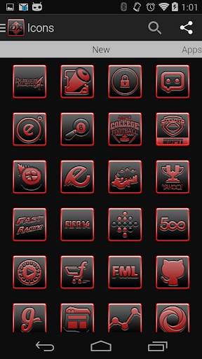 Serenity Launcher Theme Red screenshot 15