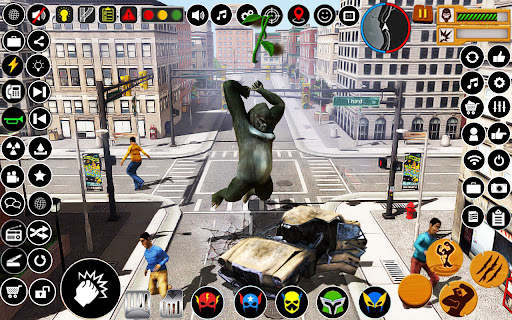 Angry Gorilla City Attack स्क्रीनशॉट 1