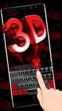 Thème de clavier 3D rouge noir screenshot 1