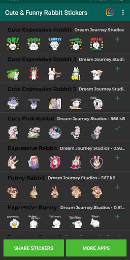 🐰 Best Cute & Funny Rabbit Sticker For Whatsaap स्क्रीनशॉट 2