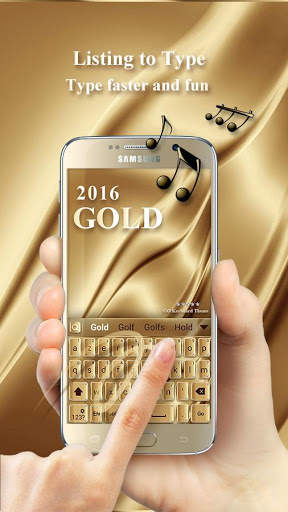 Gold 2016 GO Keyboard Theme स्क्रीनशॉट 1