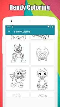 Bendy coloring pages screenshot 4