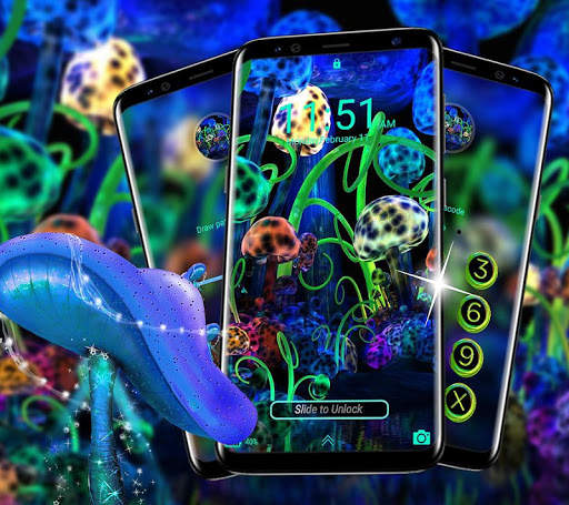 Neon Mushroom Launcher Theme screenshot 4