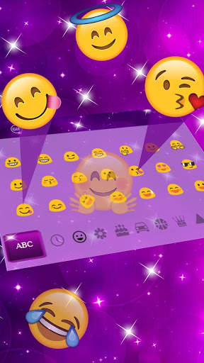 New Purple Glitter Keyboard Theme screenshot 2