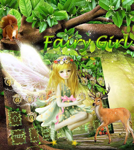 Fairy Girl Flower theme Keyboard screenshot 1