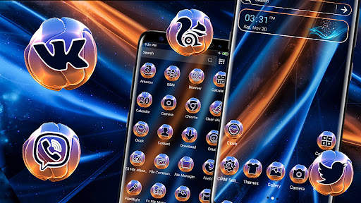 Abstract Wave Launcher Theme screenshot 1