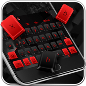 Teclado rojo negro icon