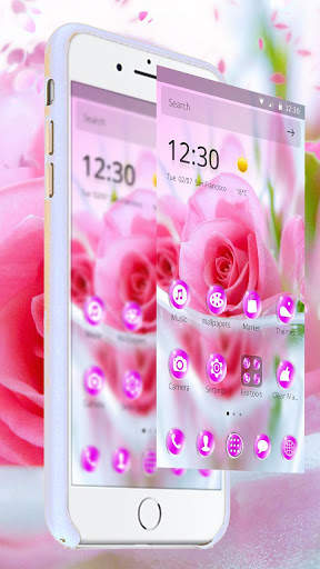 Pink Beautiful Rose Love Theme screenshot 3