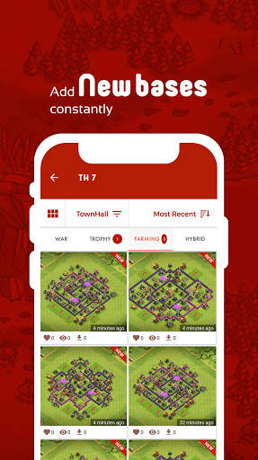 Clash base layouts with link скриншот 4