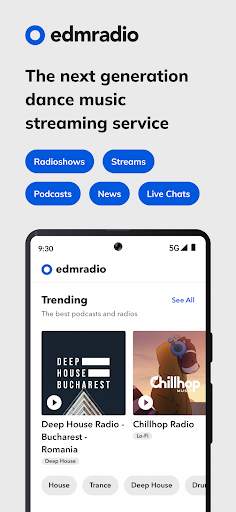 Edmradio - Dance Music Stream 1 تصوير الشاشة