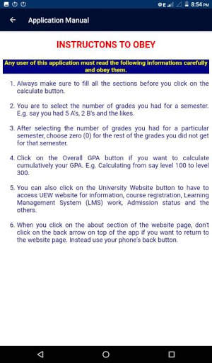 UEW GPA Calculator screenshot 3