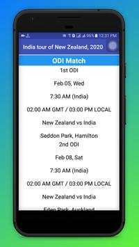 India Cricket Team Schedule 2019/20 screenshot 6