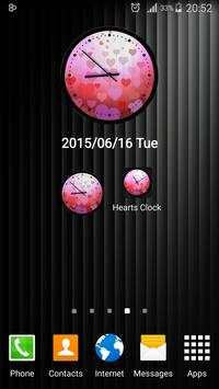 Theme Hearts Clock 6 تصوير الشاشة