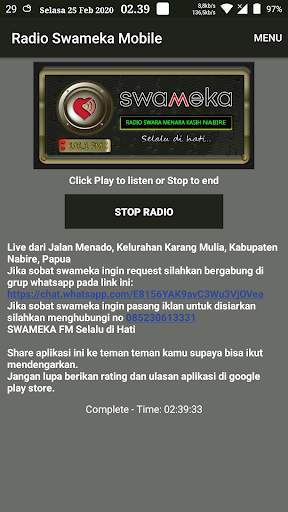 Radio Swameka Mobile screenshot 1