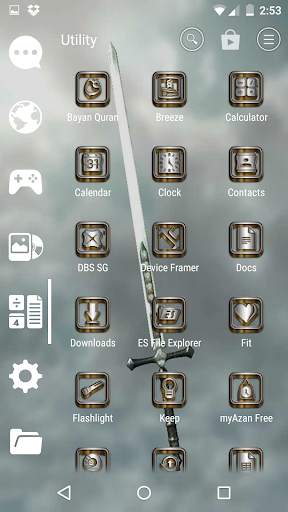 SilverGold 3D Icon CM&Launcher screenshot 8