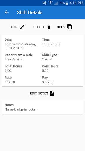 My Work Roster screenshot 3