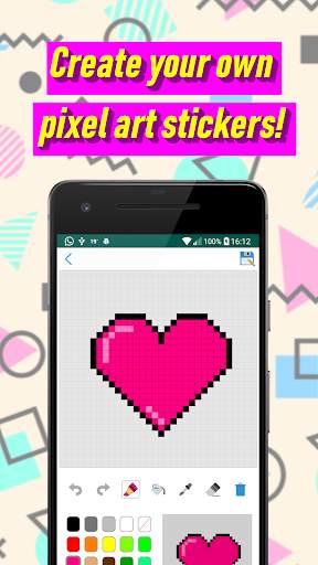 Stixel - Pixel Art Stickers for WhatsApp screenshot 1