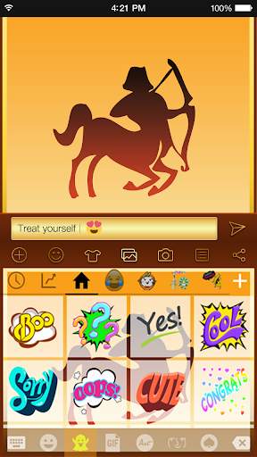 Sagittarius Emoji Keyboard Wallpaper स्क्रीनशॉट 3