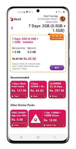 Ncell App: Recharge, Buy Packs screenshot 7