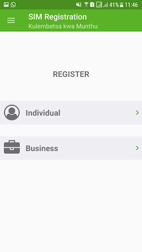 TNM Sim Registration screenshot 2