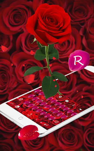 Red Rose Keyboard Theme screenshot 1