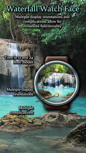 Waterfall Wallpaper Smartwatch Wear OS Watch Faces screenshot 2