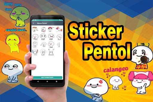 Sticker Funny Emoji Pentol - WAStickerApps screenshot 3