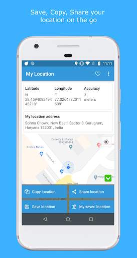 My Location - Copy, Share, Save & Navigate screenshot 2