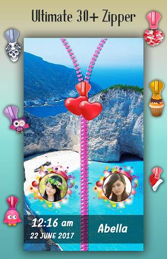 Beach Zipper Lock Screen 4 تصوير الشاشة