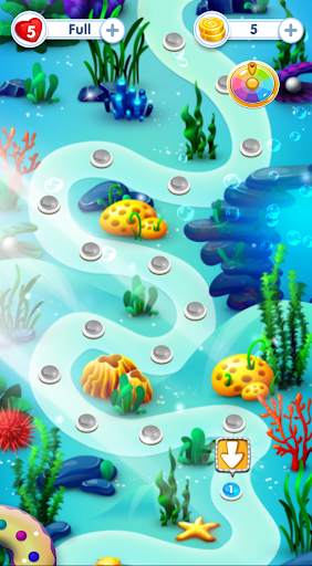 Fish Match 3 - Ocean Crush 2021 HD graphics game screenshot 2