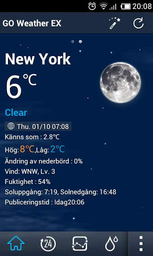 Swedish Language GOWeatherEX screenshot 2