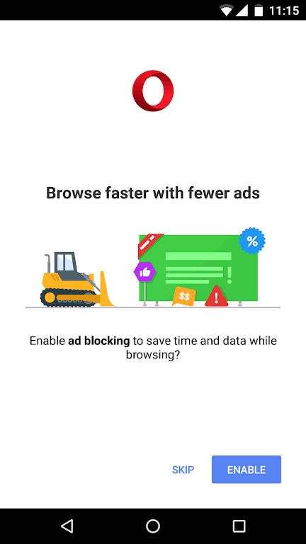 Opera Mini mobile web browser screenshot 1