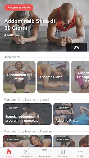 Allenamento pancia piatta principiante screenshot 1