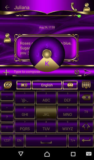 Free Abstract Violet Go Keyboard theme screenshot 2