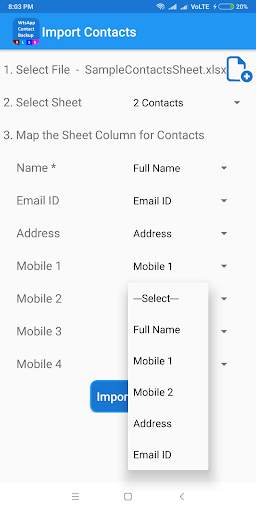 Backup Contacts To Excel For WhatsApp screenshot 4
