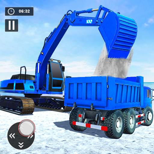 Snow Excavator Road Truck Game screenshot 1